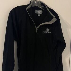 J. America Black and Gray Metro State Quarter-Zip Pullover